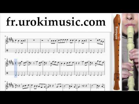 Comment Jouer de la Flute à bec (B.) David Guetta, Justin Bieber - 2U Tab Tablature Partie#2 um-i829