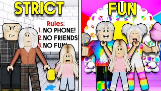 STRICT Grandparents Vs. FUN Grandparents.. (Roblox Brookhaven)