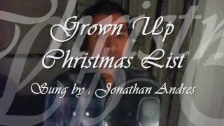 Jonathan Andres - Grown Up Christmas List (Cover)