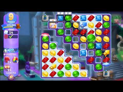 Wonka's World of Candy Level 713 - NO BOOSTERS + FULL STORY 🍫 | SKILLGAMING ✔️