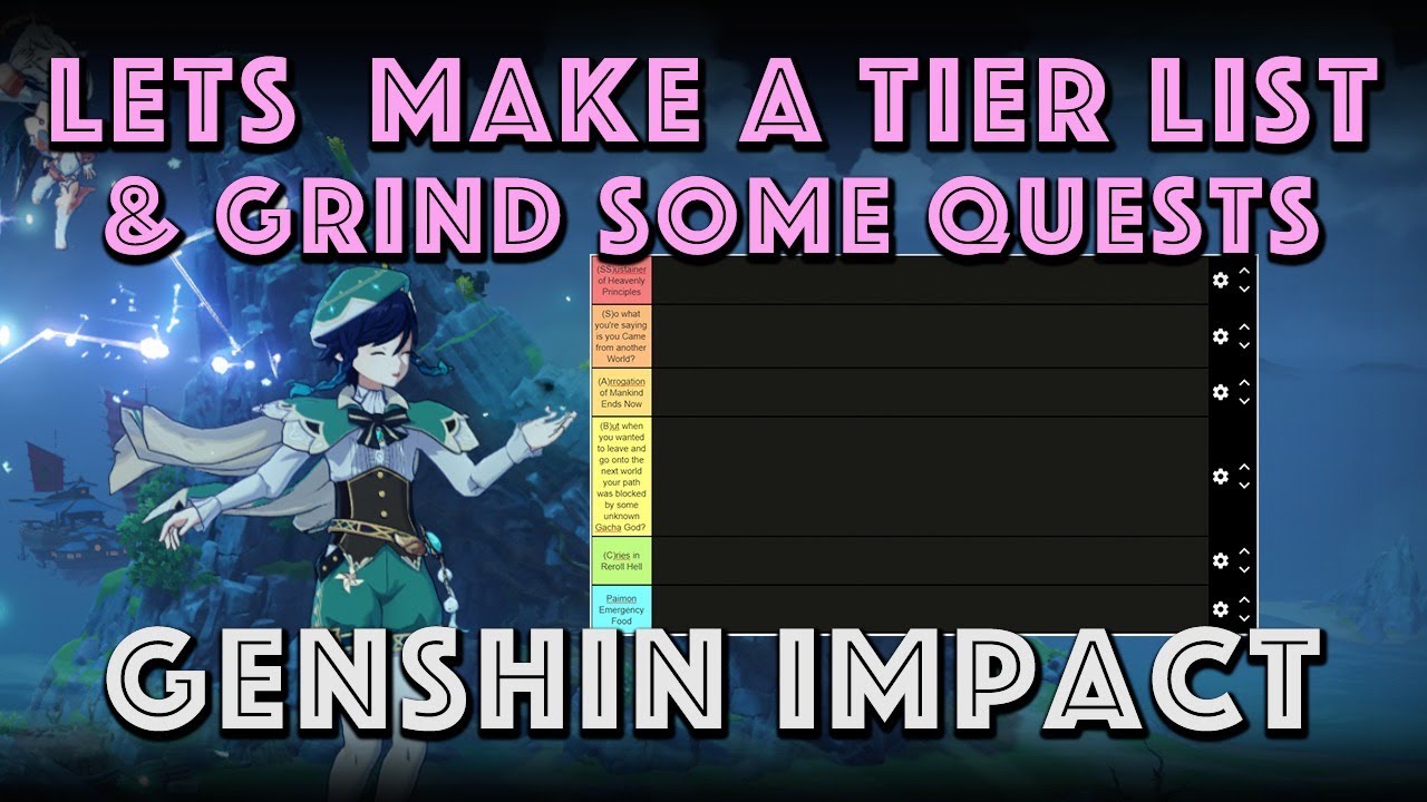 Lets make a Reroll Hell Genshin Impact Tier List on Strim