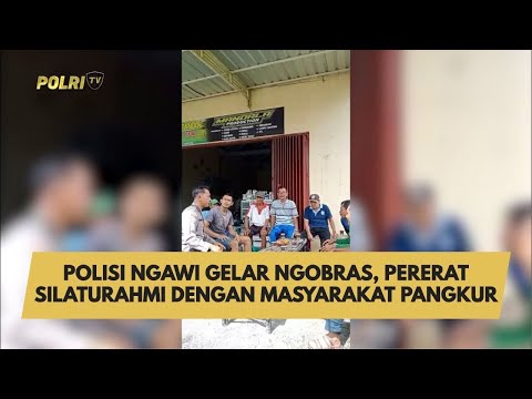 POLISI NGAWI GELAR NGOBRAS, PERERAT SILATURAHMI DENGAN MASYARAKAT PANGKUR