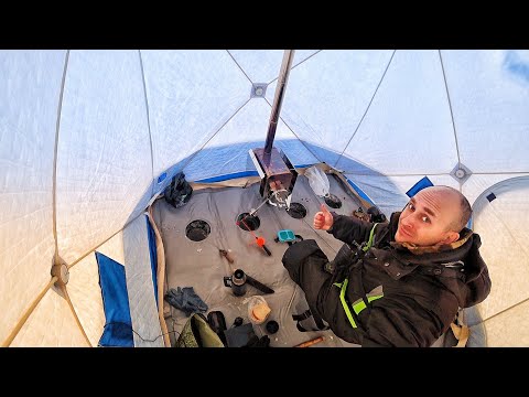 ЗИМНЯЯ РЫБАЛКА В ПАЛАТКЕ С КОМФОРТОМ. БЕЗМОТЫЛКА СПАСЛА РЫБАЛКУ!