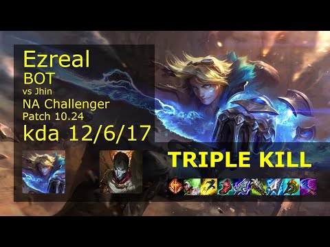 Ezreal ADC vs Jhin - NA Challenger 12/6/17 Patch 10.24 Gameplay