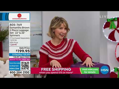 Samantha Brown 2 Piece Luggage Set 22"   26" Spinners