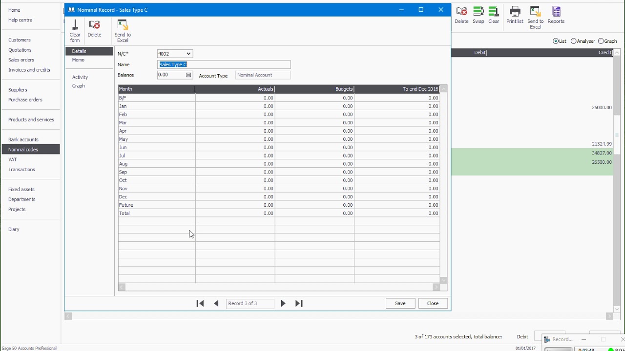 What is recorded in the nominal ledger?