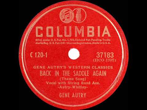 1946 version: Gene Autry - Back In The Saddle Again