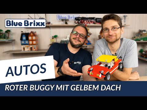 Roter Buggy mit gelbem Dach