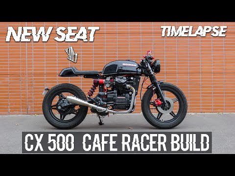 Honda CX 500 Cafe Racer Build - Installing a new seat Timelapse