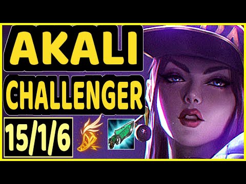 XKENZUKE (AKALI) - 15/1/6 KDA CHALLENGER GAMEPLAY - EUW