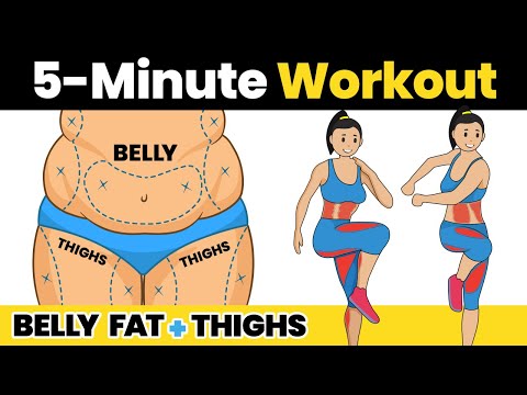5-Minute Standing Workout for a Flatter Stomach and Thinner Thighs: A Beginner’s Guide to Burning Belly Fat at Home