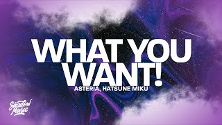 asteria - WHAT YOU WANT (Lyrics) ft. Hatsune Miku
