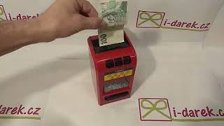Čarovná pokladnička s falošným drvičom bankoviek - pokladnička-