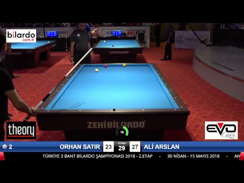 ORHAN SATIR & ALİ ARSLAN Bilardo Maçı - 2018 ERKEKLER 2.ETAP-2.Ön Eleme