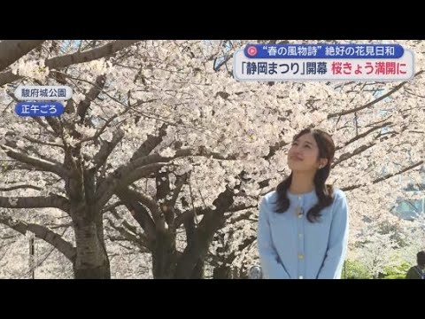 YouTube Video 50代「小学生のころから来ている」…桜は満開　春の風物詩「静岡まつり」始まる　花より団子の方には260店舗以上のキッチンカー　静岡市