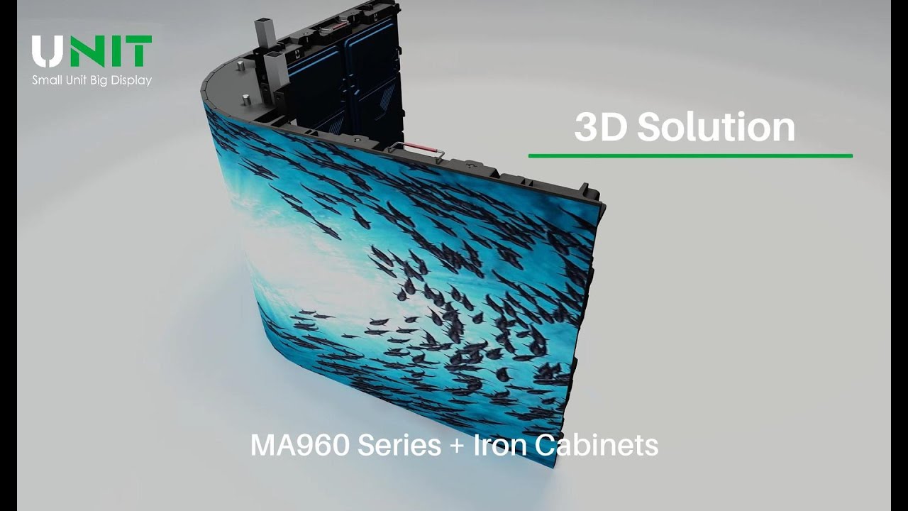 Iron Fixed Curved LED Cabinets for 3D LED Screen