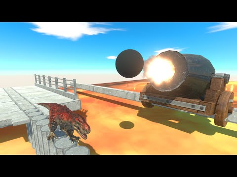WATCH OUT FOR GUNFIRE! Lava Running Challenge - Animal Revolt Battle Simulator
