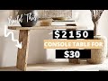 DIY $2,150 Restoration Hardware Primitive Console Table for $30 | DESIGN DUPE // LUXE FOR LESS