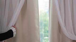 A Closer Look at the Lush Decor Grommet Sheer With Insulated Blackout Lining Curtain Panel Set