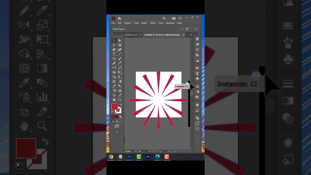 Seamless Red Islamic Pattern Arabic Geometric Patterns Vector design in illustrator #shorts
