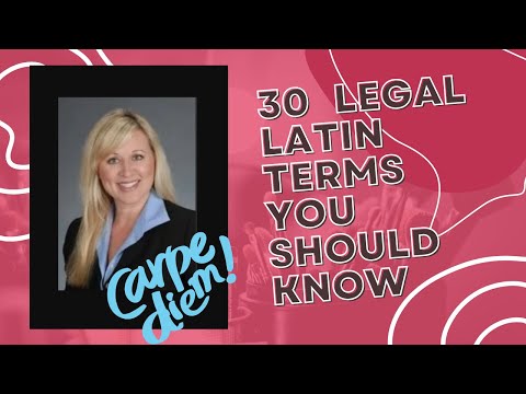 30 Latin Legal Terms Everyone Needs to Know