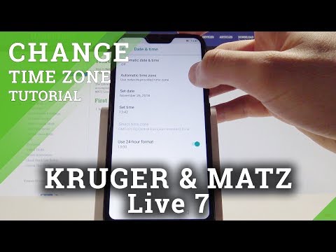How to Enable Date and Time Settings on KRUGER & MATZ Live 7 - Set Up Time Zone