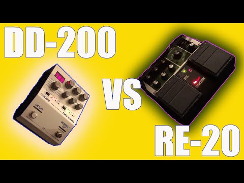 Boss DD-200 vs Roland RE-20 (Space Echo) Bass Comparison