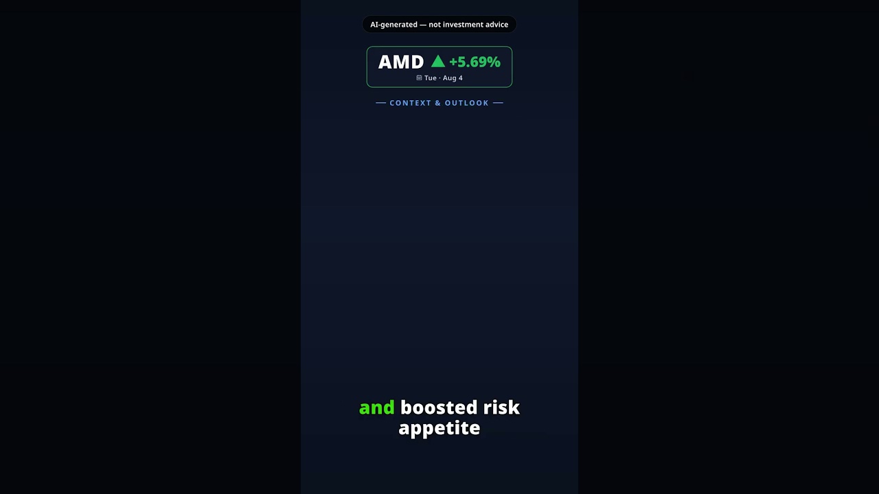 Por que a ação da Advanced Micro Devices salta hoje? AMD +5.69%