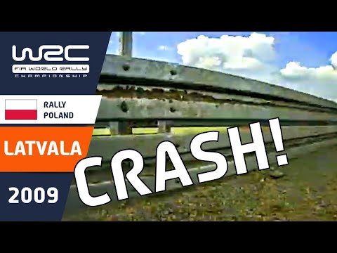 LATVALA crash. Final Stage Disaster! WRC Rally Poland 2009