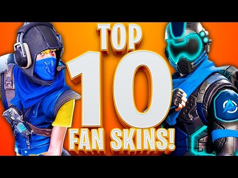 TOP 10 FORTNITE BATTLE ROYALE FAN SKINS!!