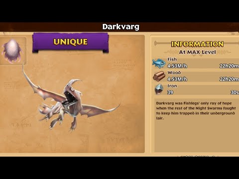 DARKVARG Titan Mode Max Level 150 - Unique Night Terror | Dragons: Rise of Berk