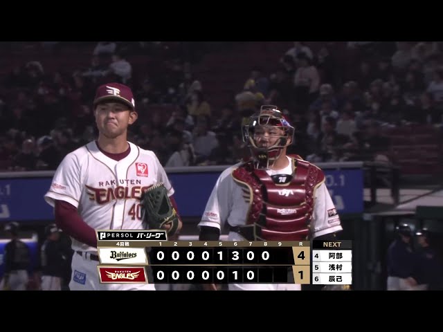 【8回表】堂々たるピッチング!! イーグルス・江原雅裕 3者凡退に抑える好リリーフを見せる!! 2025年4月11日 東北楽天ゴールデンイーグルス 対 オリックス・バファローズ