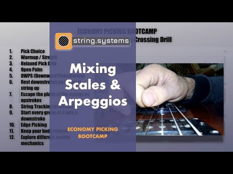 Economy Picking - Mixing Scales and Arpeggios (Guitar Technique Lesson)