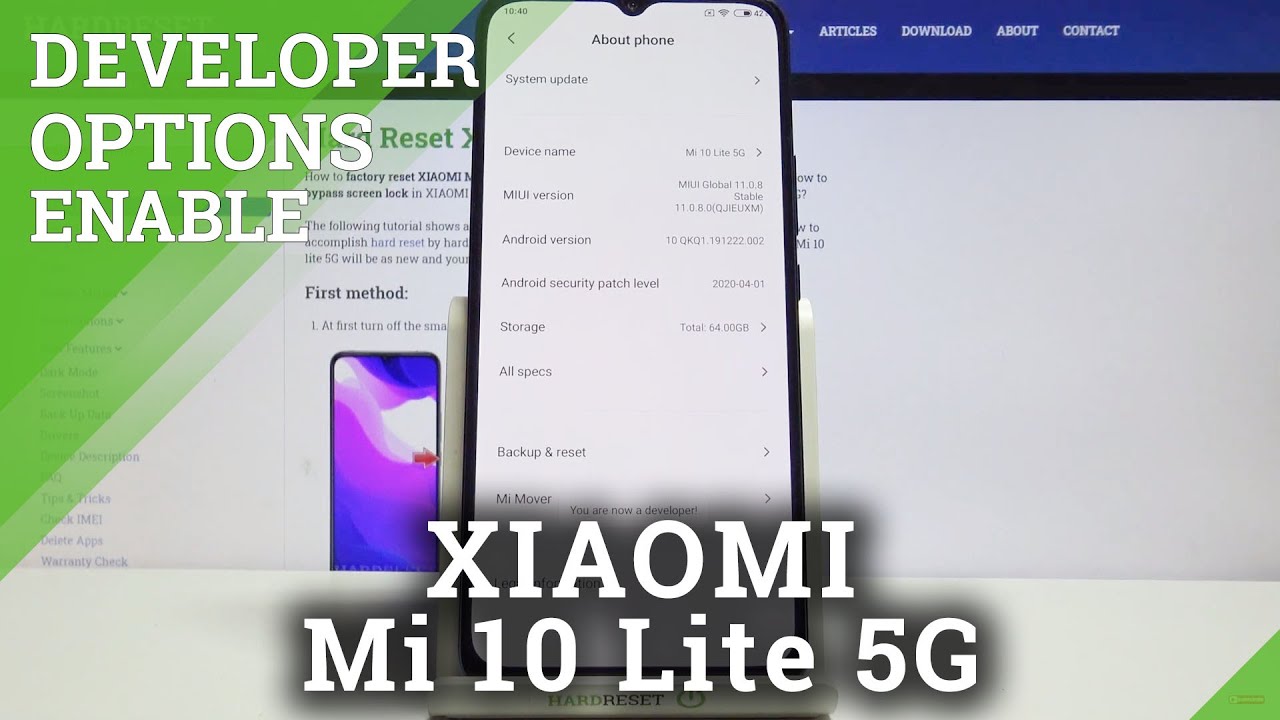 How to Activate Developer Options in XIAOMI Mi 10 Lite 5G – Developer Settings