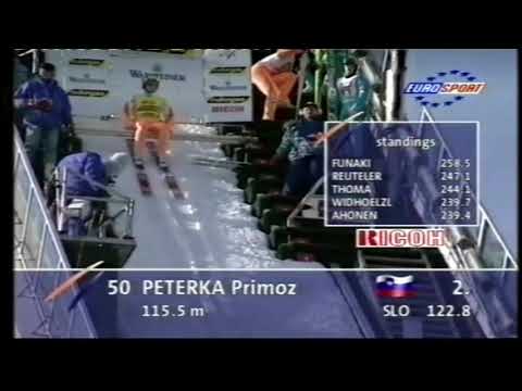 Primož Peterka - 121,5 m - Oslo 16.03.1997 - fall