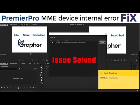 How to fix MME device internal error in Adobe PremierePro 2020