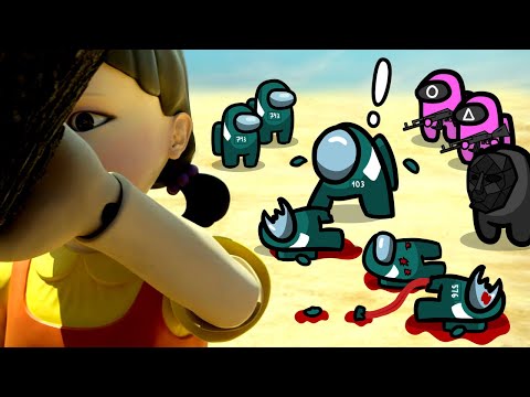 Squid Game 🦑 Among Us - 어몽어스 오징어 게임 - Animation
