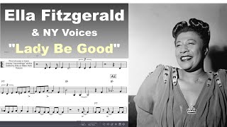 Ella Fitzgerald &amp; NY Voices - Lady Be Good - Virtual Guitar Transcription