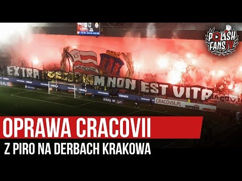 Oprawa Cracovii z piro na derbach Krakowa (03.03.2020 r.)