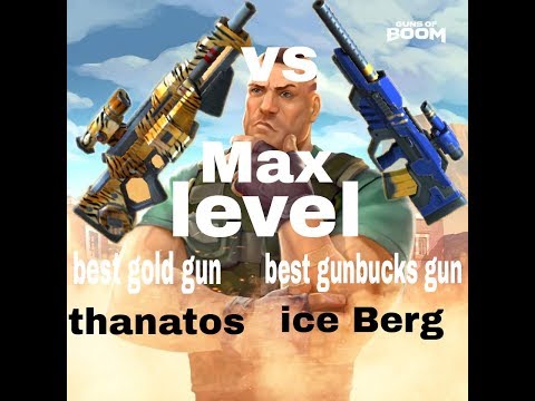 Thanatos vs Ice Berg max level best guns : Guns of boom #10