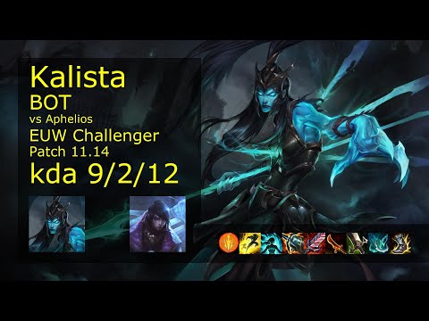 Kalista ADC & Thresh vs Aphelios & Nautilus - EUW Challenger 9/2/12 Patch 11.14 Gameplay