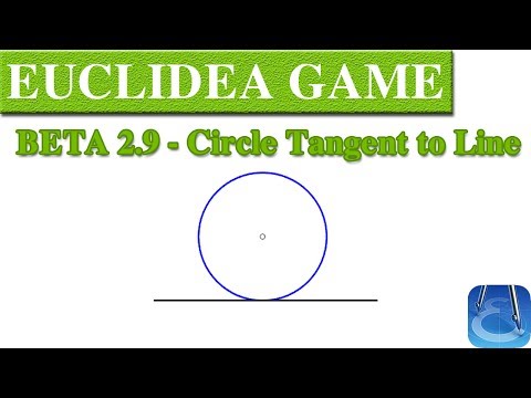 Euclidea 2.9 (Beta 9) Circle Tangent  to Line | Online Courses | Math Games | Math Garden 🌟🌟🌟