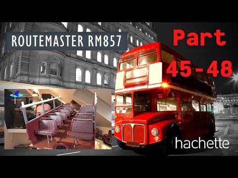 Hachette Routemaster RM857 Londonbus Part 45 - 48 - Sitze, Bänke und Wände für das Unterdeck!