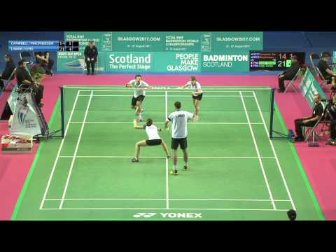 Badminton - Campbell / Macpherson vs Labar / Lefel (XD, R16) - Scottish Open 2015