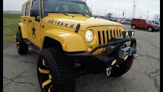 preview picture of video '2015 Jeep Wrangler Unlimited Sahara Custom Lifted Yellow | Martinsville, IN | P10065'