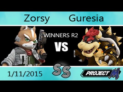 SGT 01/11 - Zorsy (Fox, Ike, C. Falcon) Vs. Guresia (Bowser) Project M Winners Round 2
