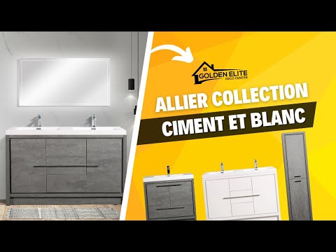 Découvrez la Collection Allier en Ciment et Blanc : Le Choix Élégant pour Votre Salle de Bain