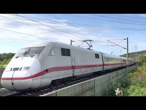 ICE Zugbegegnung bei Lamspringe auf der SFS Hannover-Göttingen