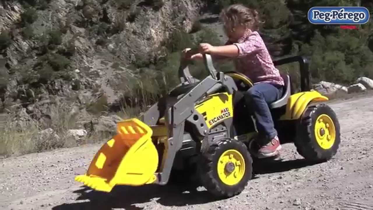 миниатюра 0 Видео о товаре Детский педальный трактор Peg-Perego Excavator Maxi