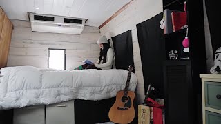 School Bus Conversion - Building The Bed And Walls